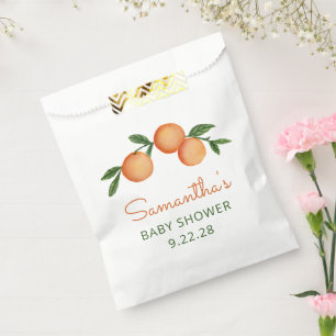 Bolsa De Papel Naranja Little Cutie Citrus Baby Shower