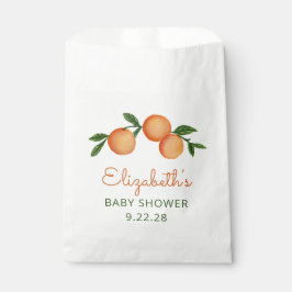Bolsa De Papel Naranja Little Cutie Citrus Baby Shower