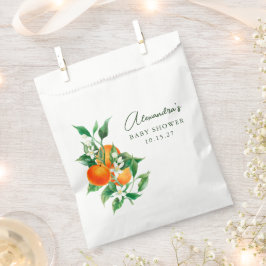Bolsa De Papel Naranja minimalista Fruit Botanica Cute Baby Showe