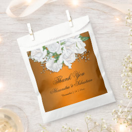 Bolsa De Papel Naranja moderno y Boda de Rosas