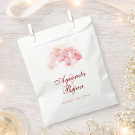 Bolsa De Papel Naranja Orquídea Acuarela Flor Boda Floral