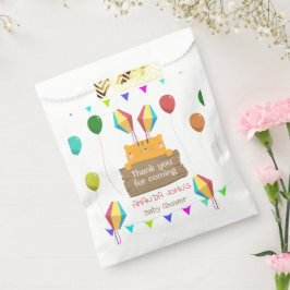 Bolsa De Papel Naranja personalizado Cat Baby Shower