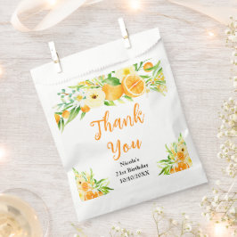 Bolsa De Papel Naranjas Cítricos Cumpleaños Gracias