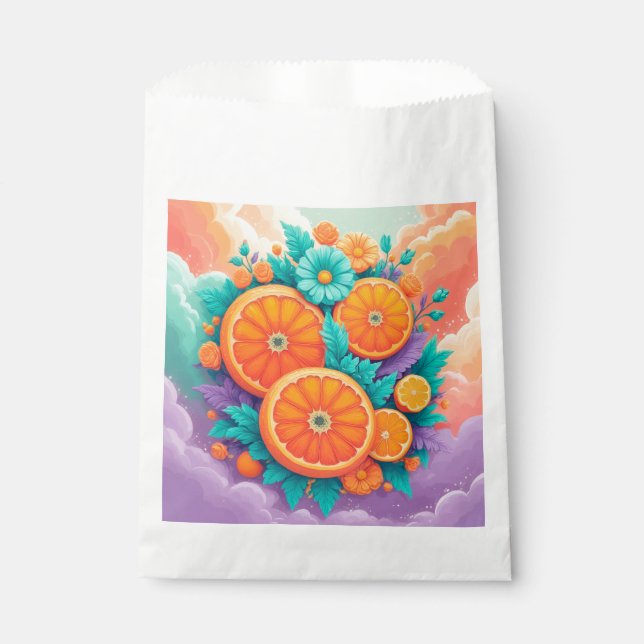 Bolsa De Papel Naranjas coloridos (Anverso)