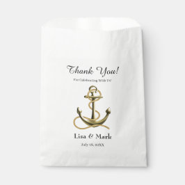 Bolsa De Papel Nautical Anchor Gracias Boda