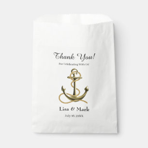 Bolsa De Papel Nautical Anchor Gracias Boda
