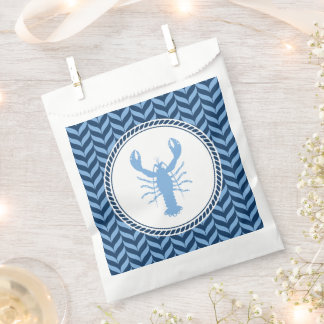 Bolsa De Papel Nautical Blue Lobster costero