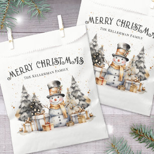 Bolsa De Papel Navidad en Blanco y Negro