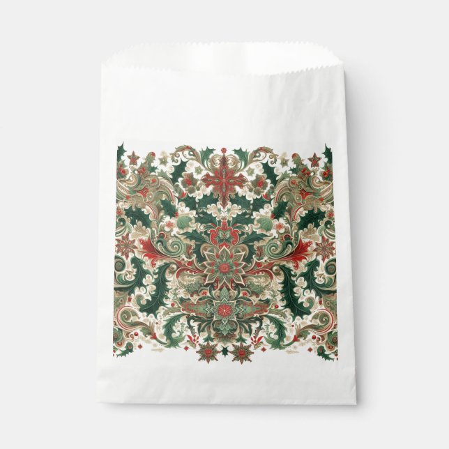 Bolsa De Papel Navidad victoriana/clásica/vintage (Anverso)