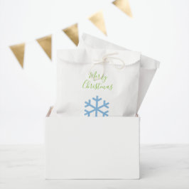 Bolsa De Papel Navidades Azules Snowflake