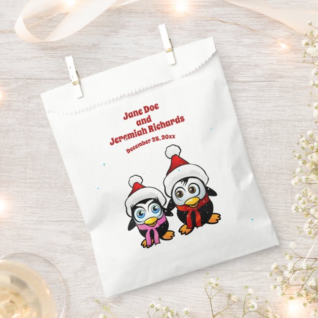 Bolsa De Papel Navidades Baby Penguins (Cortado)