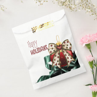 Bolsa De Papel Navidades bautizados con un ancho de banda y cinta