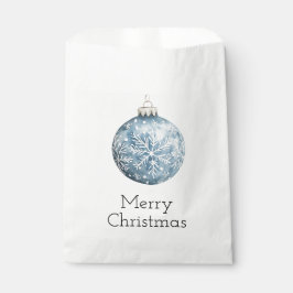 Bolsa De Papel Navidades blancos azules adornos de copos de nieve