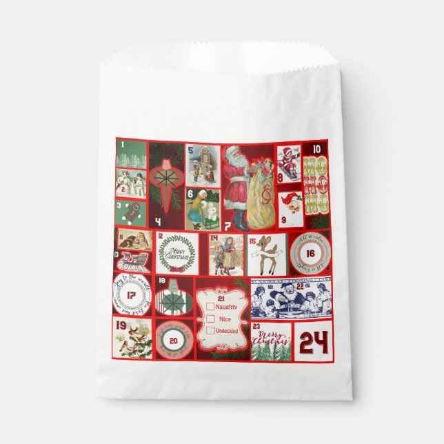 Bolsa De Papel Navidades bloquean cuadrados de Ilustracion (Anverso)