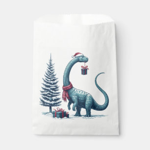 Bolsa De Papel Navidades Brontosaurus dinosaur