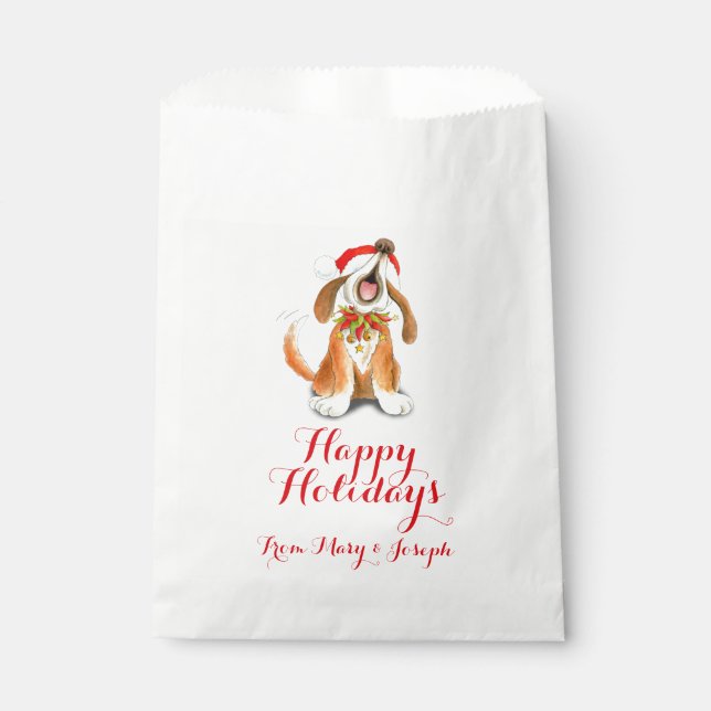 Bolsa De Papel Navidades cantando bolsas de regalo para perros (Anverso)