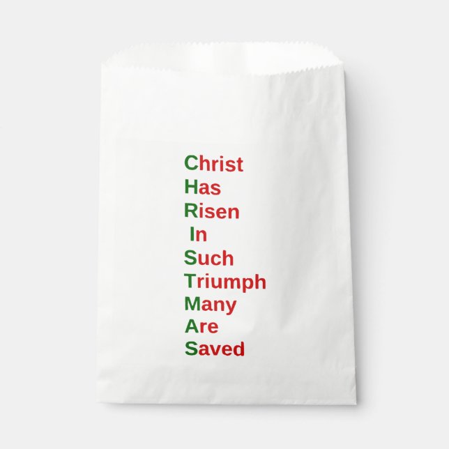 Bolsa De Papel navidades cristianos jesus acrostic (Anverso)