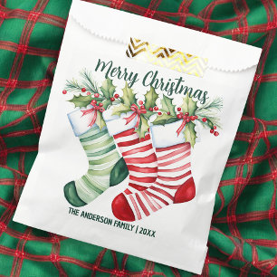 Bolsa De Papel Navidades de acuarela festiva