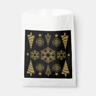Bolsa De Papel Navidades de Art Nouveau de oro decorativos