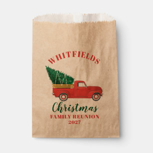 Bolsa De Papel Navidades de Camión Rojo Personalizado sindical fa