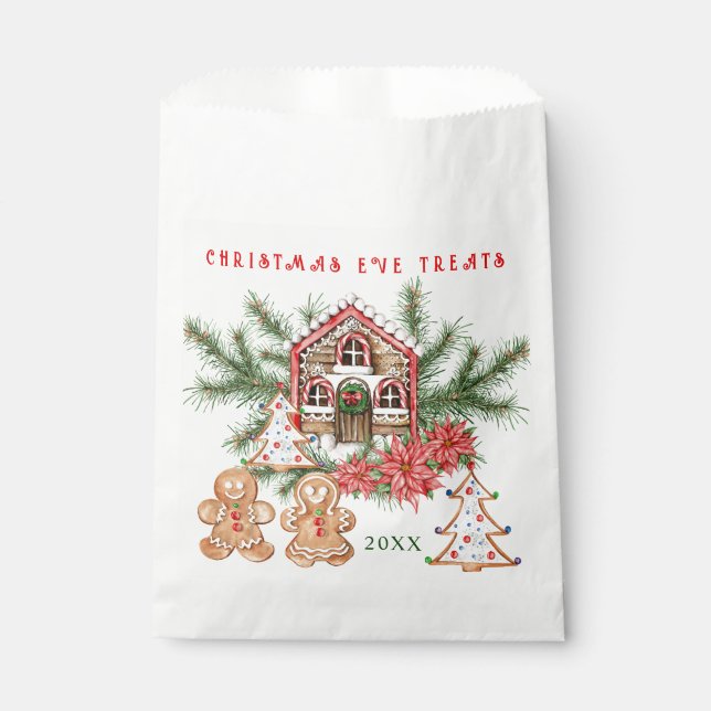 Bolsa De Papel Navidades de Candy Cane, Chica de Gingerbread (Anverso)