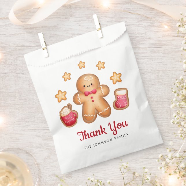 Bolsa De Papel Navidades de Cute Gingerbread (Cortado)