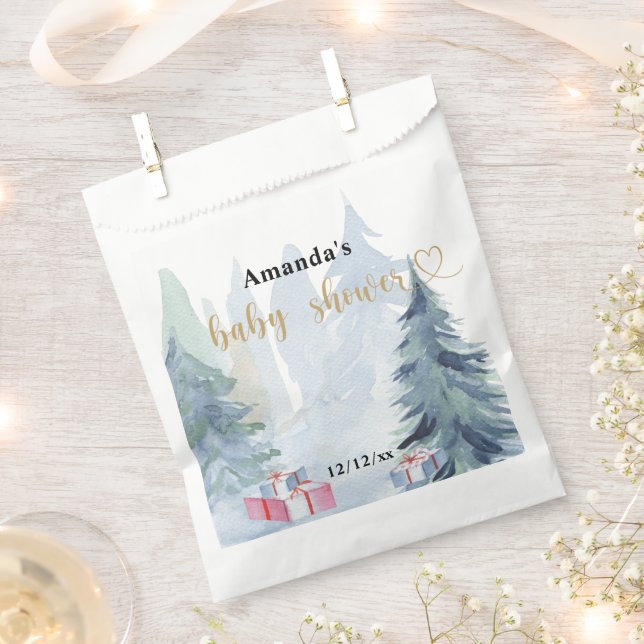 Bolsa De Papel Navidades de invierno - Ducha para bebés (Cortado)