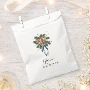 Bolsa De Papel Navidades de invierno minimalistas Wreath Baby Sho