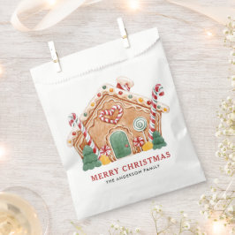 Bolsa De Papel Navidades de la casa Watercolor Festix Gingerbread