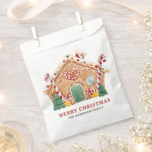 Bolsa De Papel Navidades de la casa Watercolor Festix Gingerbread