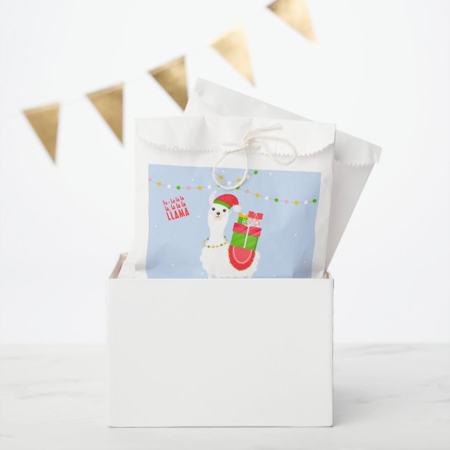 Bolsa De Papel Navidades de Llama festiva (Fiesta)