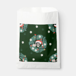 Bolsa De Papel navidades de los años 1970 cortaron a santa alien