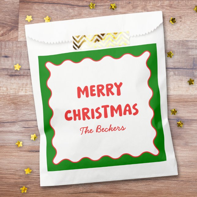 Bolsa De Papel Navidades de Moda de Personalizados rojos y verdes (Subido por el creador)
