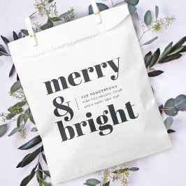 Bolsa De Papel Navidades de moda moro y blanco brillante en blanc