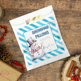 Bolsa De Papel Navidades de moscas de nieve tratan a elfo travies