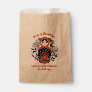 Bolsa De Papel Navidades de muñecas nidificantes rusos personaliz