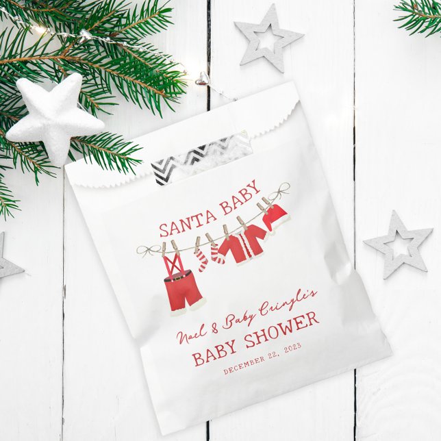 Bolsa De Papel Navidades de Santa Bebé Baby Shower (Subido por el creador)