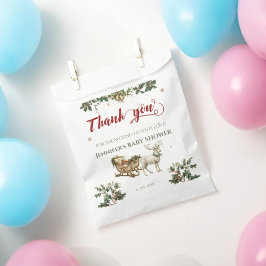 Bolsa De Papel Navidades de Santa Bebé Baby Shower Gracias