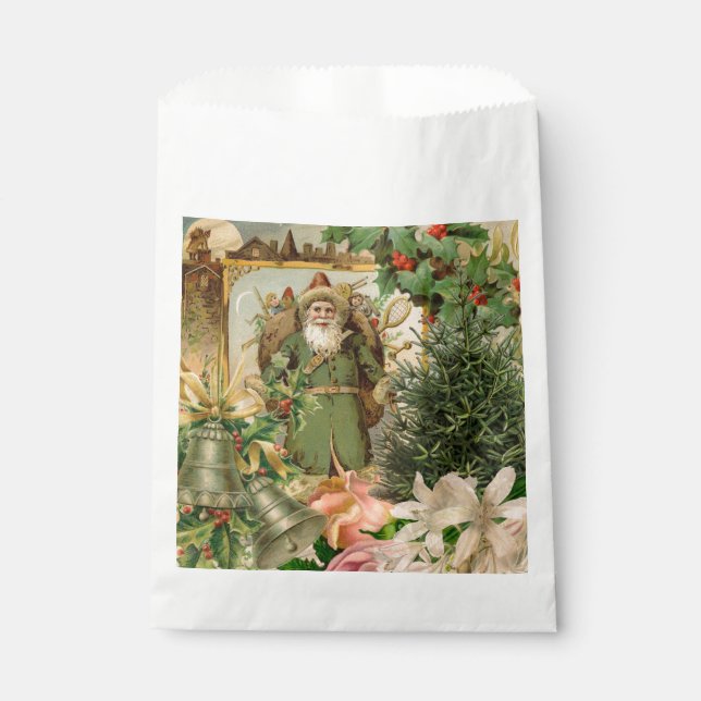 Bolsa De Papel Navidades de Santa Claus Bellas Artes Antiguas (Anverso)