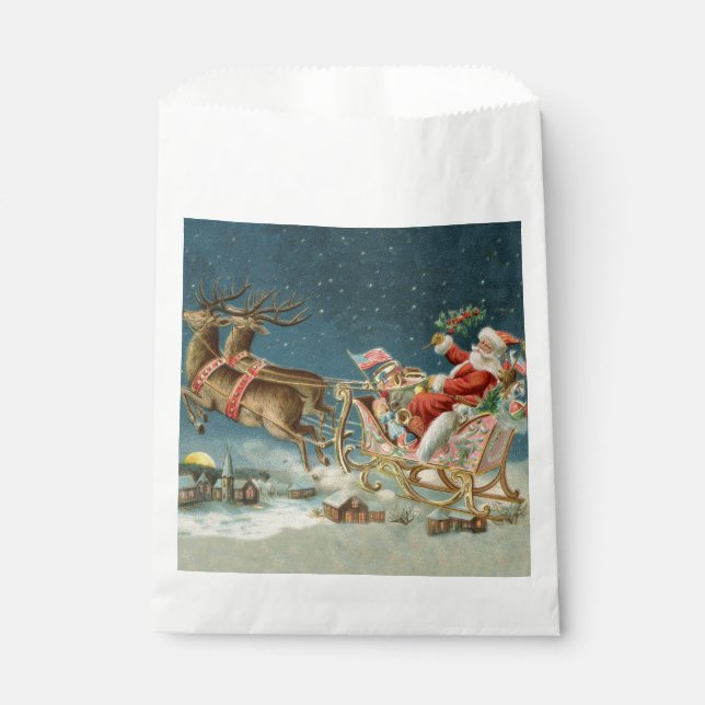 Bolsa De Papel Navidades de Santa Claus Renos de la Antigüedad de (Anverso)