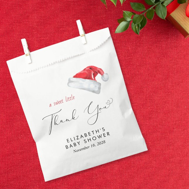 Bolsa De Papel Navidades de Santa Hat Baby Shower Gracias (Subido por el creador)
