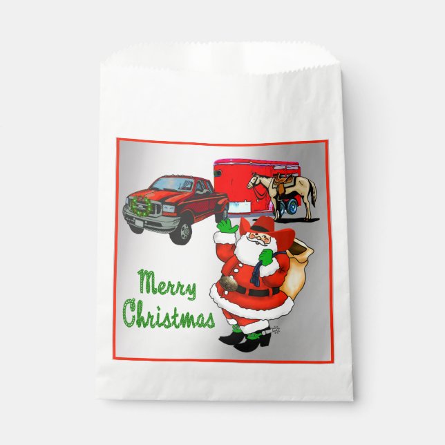 Bolsa De Papel Navidades de Santa Trailer de Camión Rodeo Occiden (Anverso)