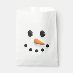 Bolsa De Papel Navidades de Snowman Face ilustrados con precisió