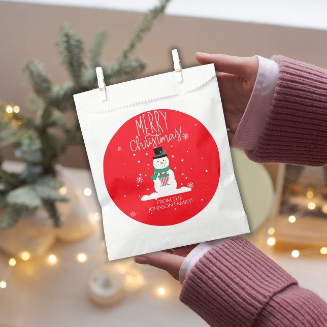 Bolsa De Papel Navidades de Snowman personalizados favorecen a la (Subido por el creador)