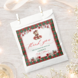 Bolsa De Papel Navidades de Teddy Bear Chica Baby Shower Gracias