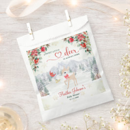 Bolsa De Papel Navidades de venado de invierno Snowflake Baby Sho