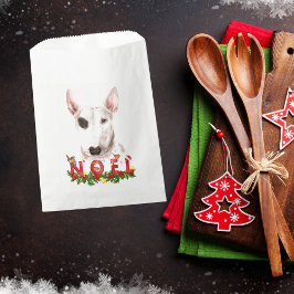 Bolsa De Papel Navidades de Watercolor Bull Terrier Noel