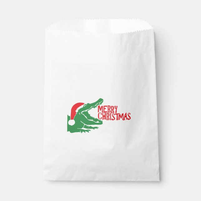 Bolsa De Papel Navidades del lagarto favorecen la bolsa (Anverso)
