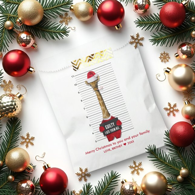 Bolsa De Papel Navidades divertidos Mugshot Guilty Giraffe (Subido por el creador)