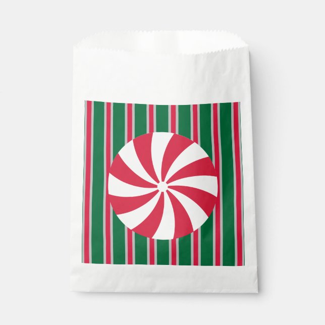 Bolsa De Papel Navidades divertidos y aficionados Peppermint Cand (Anverso)